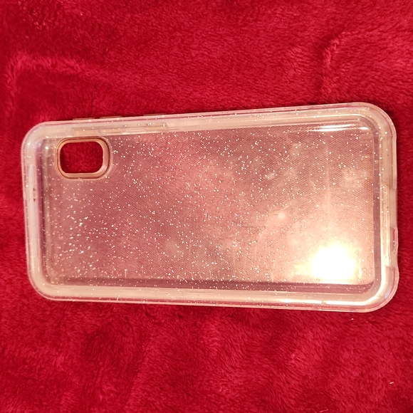 Samsung Galaxy a10e Clear Shimmer Glitter ScreenProtector Phone Case for 2-Piece - Picture 2 of 7